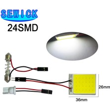 Xiyu Shop 24 LED Beyaz Promosyon Beyaz T10 W5W Cob 24SMD 36SMD 48SMD Araba LED Oto Iç Okuma Lambası Ampul Işık Kubbesi Festoon Araç Paneli Lam (Yurt Dışından)