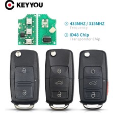 Xiyu Shop 3 Btn 1J0959753AH Stili Keyyou 2 Düğme Araba Uzaktan Anahtar 434MHZ 433MHZ Kımlığı Vw Beetle Bora Golf Passat Polo Transporter T5 1jag (Yurt Dışından)