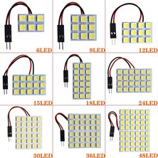 Xiyu Shop Buz Mavisi Tarzı 18 LED W LED Ampul C10W Festoon T10 W5W LED Işık Cob 12V 6500K Beyaz Araba Iç Kubbe Okuma Gövde Lambaları (Yurt Dışından)