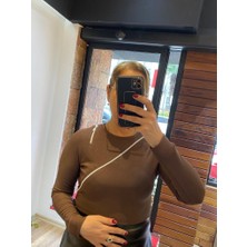 Alya NS Butik Fermuarlı Ottoman Bluz