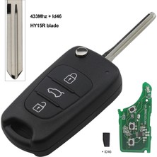 Xiyu Shop HY15R Bıçak Stili Jingyuqin Hyundai I30 IX35 Elantra Tucson Sonata Nf 433MHZ Kımlık Sormak Düğmeler Flip Katlanır Araba Uzaktan Anahtarlık (Yurt Dışından)