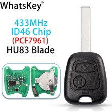 Xiyu Shop HU83 Bıçak Stili Whatskey 2 Buttomhz Uzaktan Araba Anahtarı Peugeot Partner Citroe VA2HU83 Bıçak ile ID46 Pcf (Yurt Dışından)