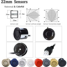 Xiyu Shop Mavi Sınovcle Araba LED Park Sensörü Kiti 4 Sensörler Arka Işık Ekran Ters Yedekleme Radar Monitör Sistemi 12V 8 Renk (Yurt Dışından)