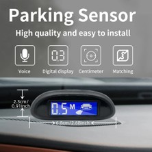 Xiyu Shop Şampanya Altın Sinovcle Park Sensörü Oto Parktronic Ters LED Monitör ile Araba Için 4 Sensörler Radar Dedektör Sistemi Arka Işık Ekranı (Yurt Dışından)