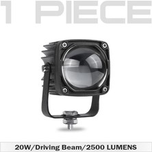 Xiyu Shop 1 Adet Siyah Kapak Stili 2 Inç 8d Lens LED Çalışma Işığı 6000K Beyaz 3500K Sarı Sürüş Işığı Sis Farları Spotlight Araba Kamyon Off Road Motosiklet 12V 24V (Yurt Dışından)