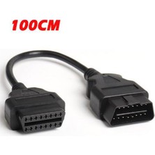 Xiyu Shop 100CM Tarzı Uzun cm Araba Obd2 Uzatma Kablosu Obdıı Obd 2 Eobd Kadın Araba Teşhis Aracı Için Erkek Konektörü Uzatın (Yurt Dışından)