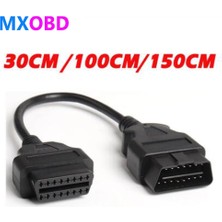 Xiyu Shop 100CM Tarzı Uzun cm Araba Obd2 Uzatma Kablosu Obdıı Obd 2 Eobd Kadın Araba Teşhis Aracı Için Erkek Konektörü Uzatın (Yurt Dışından)