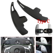 Xiyu Shop C Tipi Siyah Stil Mercedes Benz Amg ALA45 Gle Gla Cls Gls W205 W213 Eqc Araba Direksiyon Paddle Shift Uzatma Shifter Dsg Çıkartmalar (Yurt Dışından)