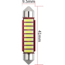 Xiyu Shop 2 Adet Beyaz Stil 41MM Anbuk Buz Mavisi C5W C10W Festoon K Sıcak Ledlicense Plaka Lambası Cak Beyaz Için 12V Kubbe Işıkları (Yurt Dışından)