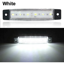 Xiyu Shop 1 Adet 24V Kırmızı Araba Harici LED Işıkları 24V 12V 6led Oto Otobüs Kamyonu Kamyon Ute Yan Işaret Göstergesi Düşük Ledli Römork Uyarı Arka Yan Fren Lambası (Yurt Dışından)