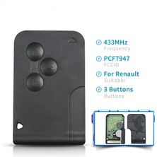 Xiyu Shop Model 2 Stili Dandkey Renault Clio Logan Megane Emhz ID46 Pcfbtn Acil Akıllı Uzaktan Araba Anahtarı Kartı Fob Küçük Anahtar (Yurt Dışından)