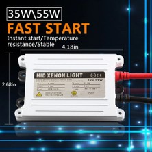 Xiyu Shop 2 Adet 55W W Hıd Balast H7 Xenon Doğrudan Balast Süper Ince H4 H1 H3 H18 H11 Xenon Far Kontrol Modülü 12V Hıd Balast (Yurt Dışından)