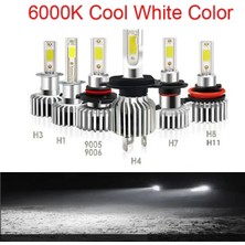 Xiyu Shop H8 Stili 2 Taraflı 6000K 2 Adet Lm Araba LED Turbo Far Ampulleri H Hb Hb3 H4 H7 H8 H9 H1 Mini Far Kiti Için Yüksek Kiriş Ampul Sis Lambası (Yurt Dışından)