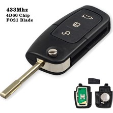 Xiyu Shop 4D60 Çip FO21 Stili Keyyou Sorun 433MHZ 4dd Uzaktan Anahtar Ford Focus 3 Mondeo C Max S Max Galaxy Fiesta Hu FO21 Bıçak Kılıfı 3 Düğmeler (Yurt Dışından)