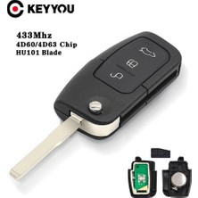 Xiyu Shop 4D60 Çip FO21 Stili Keyyou Sorun 433MHZ 4dd Uzaktan Anahtar Ford Focus 3 Mondeo C Max S Max Galaxy Fiesta Hu FO21 Bıçak Kılıfı 3 Düğmeler (Yurt Dışından)