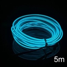 Xiyu Shop 5m Kristal Mavi M El Cold Line Esnek Araba Işıkları 12V Araba LED Neon El Tel Araba Soğuk Işık Şeridi Üzerinde Oto Lambaları Iç Dekorasyon Lambaları (Yurt Dışından)