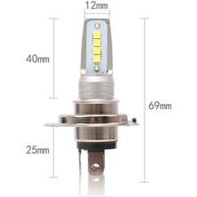 Xiyu Shop H11 Stili 6000K 2 Adet H7 H4 LED Araba Far H1 H8 H9 H Hb Oto Sis Lambasık 8000K Lm 80W 12V Canbus Lambaları (Yurt Dışından)