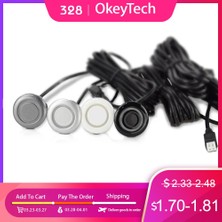 Xiyu Shop Gümüş Rengi Okeytech Otoparktronik Sensör Araba Ters Ultrasonik Radar Algılama Sistemi Bekleme Radar Izleme Sistemi (Yurt Dışından)