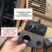 Xiyu Shop Gri Model B Stili Mercedes Benz W211 E Class Için Lhd Araba Dashboard Far Anahtarı Kapak Paneli Trim (Yurt Dışından)