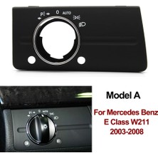 Xiyu Shop Gri Model B Stili Mercedes Benz W211 E Class Için Lhd Araba Dashboard Far Anahtarı Kapak Paneli Trim (Yurt Dışından)