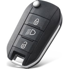 Xiyu Shop HU83 Bıçaklı Lamba Stili Keyyou ID46-PCFAR Uzaktan Anahtar 3 Düğmeler Fob Peugeot Citroen C-Elysee C4-Cactus 434MHZ (Yurt Dışından)