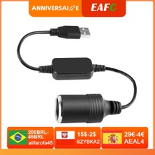 Xiyu Shop Siyah 1 Adet 5V 2A USB 12V Çakmak Soketi USB Erkek Kadın Çakmak Adaptörü Dönüştürücü Araba Elektroniği Aksesuarları (Yurt Dışından)