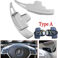 Xiyu Shop A Tipi Gümüş Stili Mercedes Benz Amg ALA45 Gle Gla Cls Gls W205 W213 Eqc Araba Direksiyon Paddle Shift Uzatma Shifter Dsg Çıkartmalar (Yurt Dışından)