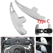 Xiyu Shop C Tipi Gümüş Stili Mercedes Benz Amg ALA45 Gle Gla Cls Gls W205 W213 Eqc Araba Direksiyon Paddle Shift Uzatma Shifter Dsg Çıkartmalar (Yurt Dışından)