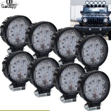 Xiyu Shop 5d 1 Parça Spot Işın Stili Co Işık 5d 4. Offroad 27W LED Işık Çubuğu Spot Projektör Niva Atv Tekne Suv Için 4WD 4x4 Kamyon Traktör LED Çalışma Işığı 12V 24V (Yurt Dışından)