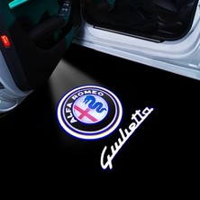 Xiyu Shop Stil 11 Alfa Romeo LED Araba Kapı Içın 2 Adet Karşılama Işığı Logo Projektör Giulia Giulietta Mito Stelvio Brera Araba-Styling (Yurt Dışından)