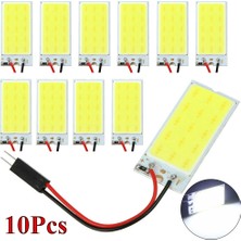 Xiyu Shop 5 Adet Panel LED Kubbe Okuma Işığı Harita Lambası Cob 15 Smd Araba Iç Işıkları Oto Ampul W5W Festoon LED Adaptör Plaka Lambası (Yurt Dışından)