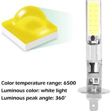 Xiyu Shop H1 2 Adet H1 LED Far Ampulü Araba Sürüş Ampul Için Süper Parlak Beyaz Cob LED Araba Far Far Lambası Oto Sis Lambası Ultra Beyaz (Yurt Dışından)