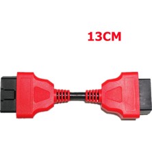 Xiyu Shop Kırmızı 13CM Tarzı Obd 2 Teşhis Tel Uzatma Kablosu 13CM 30CM 16-Pin Obd Iı Fişi Erkek-Kadın Taşınabilir Uzatma Adaptörü Kablo Konnektörü (Yurt Dışından)