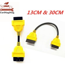 Xiyu Shop Kırmızı 13CM Tarzı Obd 2 Teşhis Tel Uzatma Kablosu 13CM 30CM 16-Pin Obd Iı Fişi Erkek-Kadın Taşınabilir Uzatma Adaptörü Kablo Konnektörü (Yurt Dışından)