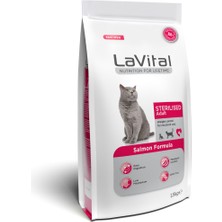 La Vital Somonlu Premium Kısır Kedi Maması 1.5 kg 3'lü Paket