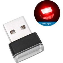 Xiyu Shop Kırmızı Araba LED USB Lambası Atmosfer Işıkları Dekoratif Lamba Acil Ortam Aydınlatması Evrensel Pc Tak ve Çalıştır Araç Iç Aydınlatması (Yurt Dışından)