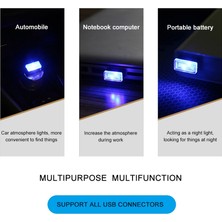 Xiyu Shop Kırmızı Araba LED USB Lambası Atmosfer Işıkları Dekoratif Lamba Acil Ortam Aydınlatması Evrensel Pc Tak ve Çalıştır Araç Iç Aydınlatması (Yurt Dışından)