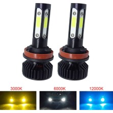 Xiyu Shop H9 Stili 6000K 2 Taraf Muxall W Lm 4 Taraflı Araba Far Ampulleri Kiti H4 LED H7 H11 H Hb Hb Oto Ampul 6500K Sis Farı (Yurt Dışından)