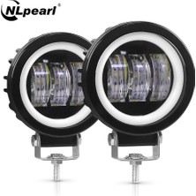 Xiyu Shop 1 Adet-Halka-Yuvarlak Tarzı Nlpearl 30W Kare 5d LED Çalışma Işık Çubuğu Off Road Kamyon Tekne Traktör 4x4 Atv Spot Işın LED Bar Araba Motosiklet Için LED Farlar (Yurt Dışından)