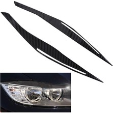 Xiyu Shop Gösterilen Stil Gibi Karbon Fiber Far Göz Kapağı Kaş Kapağı Çıkartmalar Bmw E90 Eı 335I M3 Için Trim (Yurt Dışından)