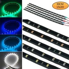 Xiyu Shop 2 Adet Tarzı Üç Renk M El Tel Su Geçirmez LED Şerit Işık Motoru Glow Light Line Halat Tüp Kablo Gündüz Koşu Bandı Parti Araba Dekorasyonu (Yurt Dışından)