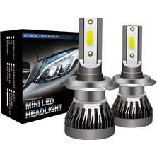 Xiyu Shop H4 Stili 6000K Soğuk Beyaz Ar Işıklar Mını LED H7 H LED H4 Far Dönüşüm Kiti 90W Lm Cob H7 LED Ampuller H11 LED Lamk (Yurt Dışından)