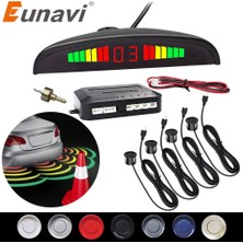 Xiyu Shop 4 Sensör Stili 300 Gri Eunavi 1 Takım Oto Parktronic LED Park Sensörü Kiti Ekran Tüm Arabalar Için 4 Sensörler Ters Yardım Yedekleme Radar Monitör Sistemi (Yurt Dışından)