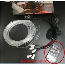 Xiyu Shop 6m Uzaktan Kumanda Araba Ortam Işığı LED Ayak Lambası Araba Atmosfer Işıkları LED Şerit Rgb Renkli Çoklu Modlar Otomotiv Iç Dekoratif Işıklar (Yurt Dışından)