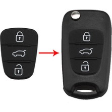 Xiyu Shop Mektup Stili ile 3 Düğme Uzaktan Anahtarlık Kılıf Silikon Ped Değiştirme Hyundai I10 I20 I30 IX35 Için Kia K2 K5 Rio Sportage Flip Key (Yurt Dışından)