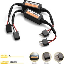 Xiyu Shop H7 Stili Gosterildigi Gibi 2 Adet H7 LED Far Dekoder Adaptörü Canbus Titreşim Önleyici Kablo Demeti Ampuller Direnç Dekoder Uyarı Hata Iptali Tak ve Çalıştır (Yurt Dışından)