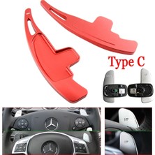 Xiyu Shop C Tipi Kırmızı Stil Mercedes Benz Amg ALA45 Gle Gla Cls Gls W205 W213 Eqc Araba Direksiyon Paddle Shift Uzatma Shifter Dsg Çıkartmalar (Yurt Dışından)