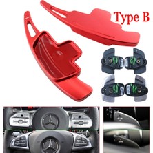 Xiyu Shop B Tipi Kırmızı Stil Mercedes Benz Amg ALA45 Gle Gla Cls Gls W205 W213 Eqc Araba Direksiyon Paddle Shift Uzatma Shifter Dsg Çıkartmalar (Yurt Dışından)