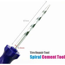 Xiyu Shop Spiral Çimento Aracı Stili 1 Adet Lastik Yaralanma Ölçme Aracı Uzun Kısa Prob Sivri Awl Spiral Çimento Aracı Lastik Tamir Araçları Tırnak Deliği Ölçme Fişi Yama (Yurt Dışından)