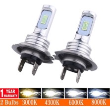 Xiyu Shop H11 Stili 8000K Yeni H4 H7 H11 H8 H Hb4 H Hb3 Mini Araba Far Ampülleri LED Lamplm Otomatik Sis Lambasık 8000K (Yurt Dışından)